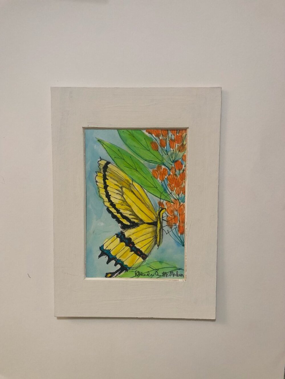 Tiger Swallowtail Butterfly Watercolor Painting